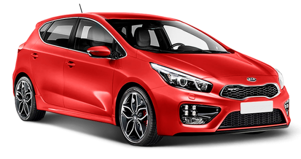 Kia Ceed GT Рестайлинг в цвете Infra red