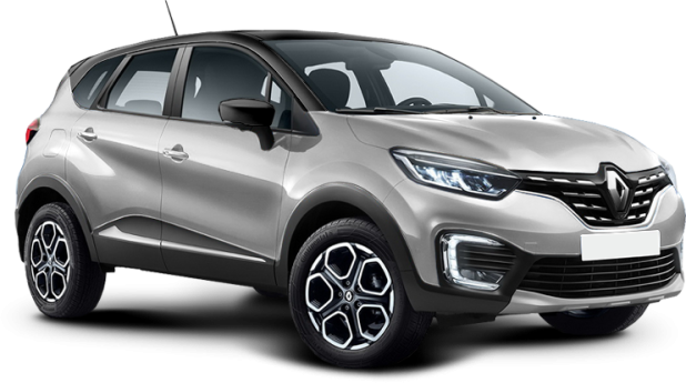 Renault Kaptur в цвете серебристый металлик с черной крышей