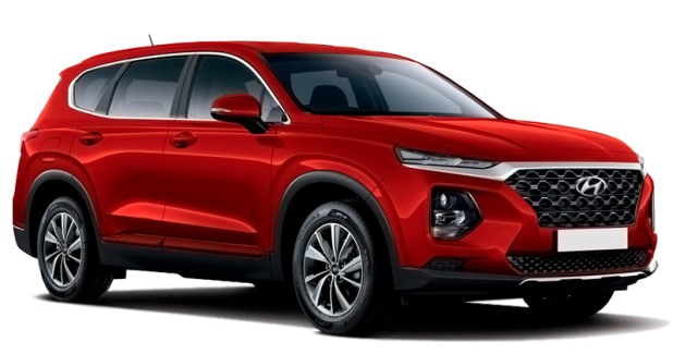 Hyundai Santa Fe в цвете Red merlot