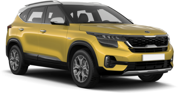 Kia Seltos в цвете starbright yellow clear white