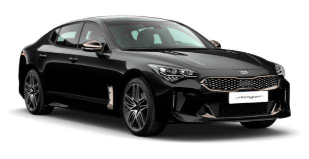 Kia Stinger в цвете Aurora Black Pearl (ABP), металлик