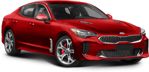 Kia Stinger в цвете hi chroma red