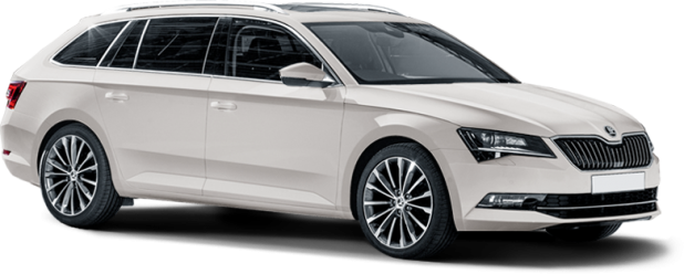 Skoda Superb в цвете deluxe white