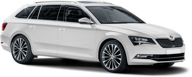 Skoda Superb в цвете white